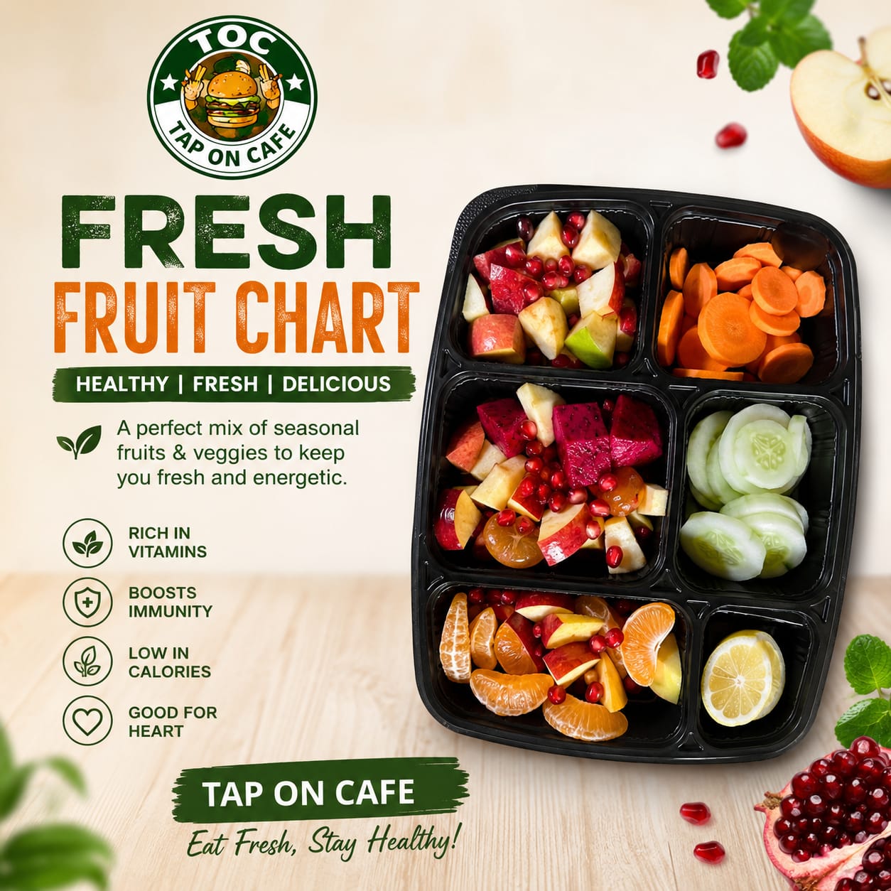 Tap On Cafe Fresh Fruit Chart